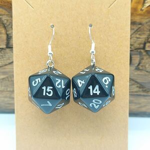20 Sided Dice Earrings Gamer Gift